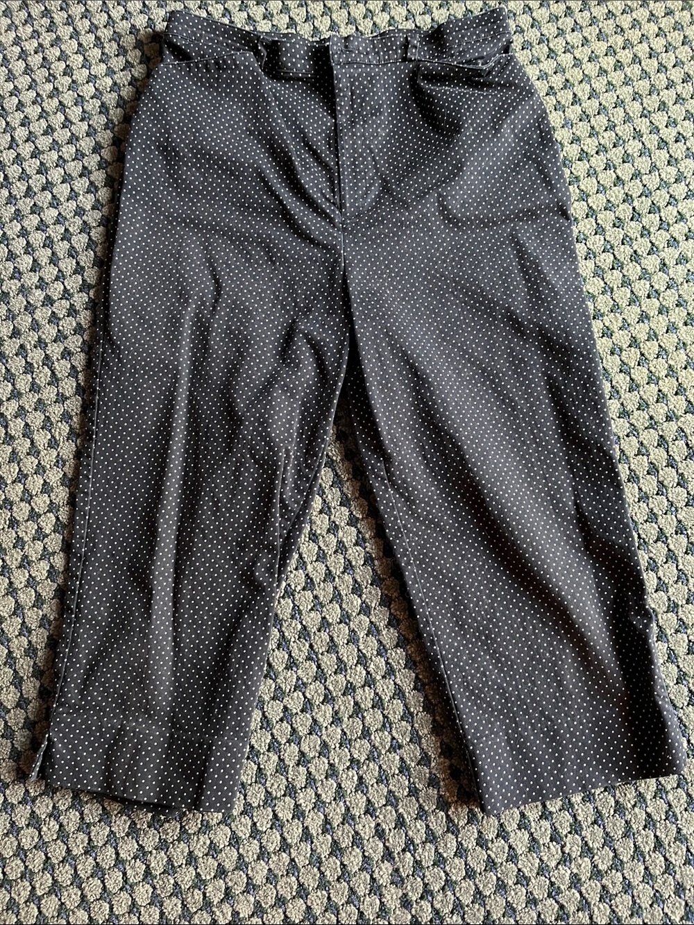 Tribal black polka dot pant   Capri length